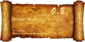 Oster Bod névjegykártya